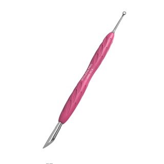 Manicure pusher Gummy with silicone handle UNIQ 11 TYPE 2 (beveled and loop pusher)